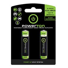 Nabjec baterie, AAA (HR03), 1.2V, 900 mAh, Powerton, blistr, 2-pack