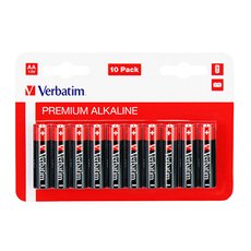 Baterie alkalick, AA (LR6), AA, 1.5V, Verbatim, blistr, 10-pack, 49875