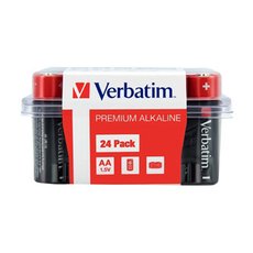 Baterie alkalick, AA-LR6 Mignon, AA, 1.5V, Verbatim, krabika, 24-pack, 49505