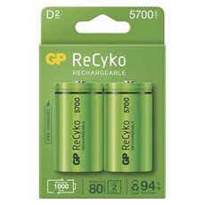 Nabjec baterie, D (HR20), 1.2V, 5700 mAh, GP, paprov krabika, 2-pack, ReCyko