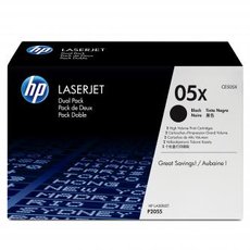 HP originln toner CE505XD, HP 05X, black, 13000 (2x6500)str., high capacity, dual pack, 2ks, DOPRO