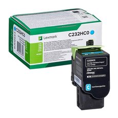 Lexmark originln toner C232HC0, cyan, 2300str., high capacity, return