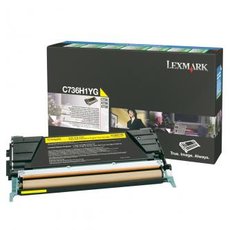 Lexmark originln toner C736H1YG, yellow, 10000str., high capacity, return, DOPRODEJ