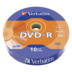 Verbatim DVD-R, Matt Silver, 43729, 4.7GB, 16x, cake box, 10-pack, bez monosti potisku, 12cm, pro a