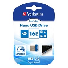 Verbatim USB flash disk, USB 3.0, 16GB, Nano, Store N Stay, modr, 98709, USB A