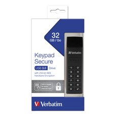 Verbatim USB flash disk, USB 3.0, 32GB, Keypad Secure, ern, 49427, 256bitov hardwarov ifrovn