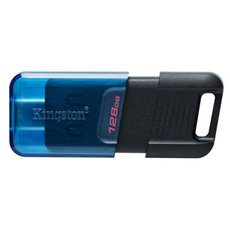 Kingston USB flash disk, USB 3.2, 128GB, DataTraveler 80, modr, DT80M/128GB, USB C