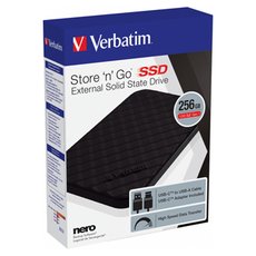 SSD Verbatim 2.5&quot;, extern USB 3.2 Gen 1, 256GB, Store N Go, 53249, USB-A/Micro-B, obsahuje ada