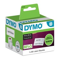 Dymo paprov ttky 89mm x 41mm, bl, na jmenovky, snmateln, 300 ks, 11356, S0722560