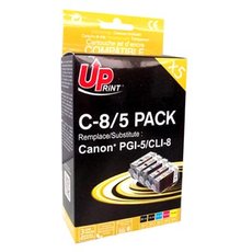 UPrint kompatibiln ink s CLI8, C8/5 PACK, 2xblack/1xcyan/1xmagenta/1xyellow, s ipem