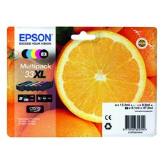 Epson originln ink C13T33574011, T33XL, CMYK, 12,2/3x8,9/8,1ml