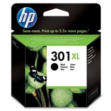 HP originln ink CH563EE, HP 301XL, black, 430str.