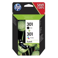 HP originln ink N9J72AE, HP 301, black/color, 190/165str., 2-pack