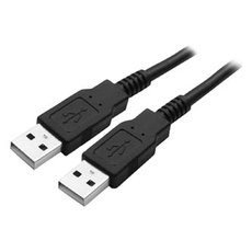 Logo USB kabel (2.0), USB A samec - USB A samec, 1.8m, ern, blistr, High Speed