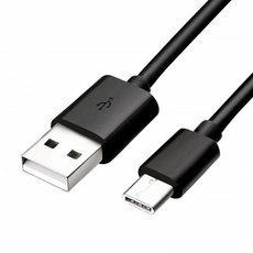 Logo USB kabel (2.0), USB A samec - USB C samec, 1m, ern, blistr, DOPRODEJ