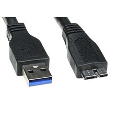 USB kabel (3.0), USB A samec - USB micro A samec, 2m, ern, DOPRODEJ