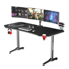 ULTRADESK Hern stl FRAG XXL BLACK, 160 x 75 cm, 75 cm, drk npoj a sluchtek, stojan BEAM, s ce