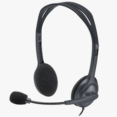 Logitech Stereo H111, sluchtka s mikrofonem, ern