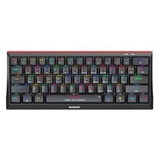 Marvo KG962G EN - R, klvesnice US, hern, mechanick typ drtov (USB), ern, RGB, erven spnae