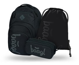 BAAGL 3 SET Coolmate Black: batoh, penl, sek