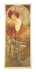 Pohled Alfons Mucha  Emerald, dlouh