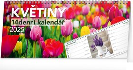 NOTIQUE Stoln kalend Kvtiny 2025  14denn, 33 x 14,5 cm