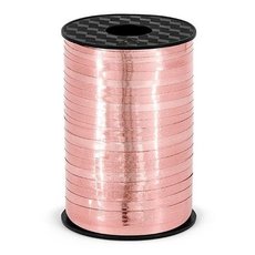 Stuha  (pulka) -5mm/225m metalick Rose Gold