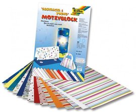 Blok s abstraktnmi motivy - 30 list, 270 g, 24x34 cm        f4749