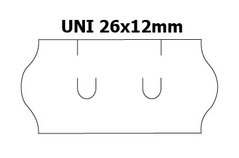 Etikety cenov 26x12mm/36kot (1500et) UNI bl zaoblen