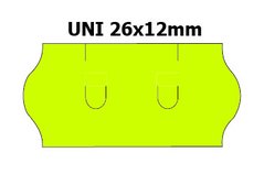 Etikety cenov 26x12mm/36kot (1500et) UNI lut signln zaoblen