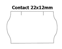 Etikety cenov 22x12mm/42kot (1500et) Contact bl zaoblen