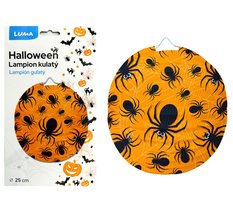 Lampion 25cm kulat HALLOWEEN pavouk LUMA