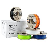 Spectrum 3D filament, Premium PET-G, 1,75mm, 5x250g, 80748, mix Artic White, Deep Black, Lion Orange