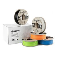 Spectrum 3D filament, Premium PLA, 1,75mm, 5x250g, 80747, mix Polar White, Deep Black, Lion Orange,