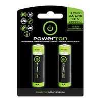 Nabjec baterie, AA (HR6), 1.2V, 2500mAh, Powerton, blistr, 2-pack