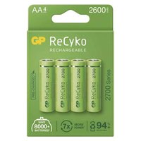 Nabjec baterie, AA (HR6), 1.2V, 2600 mAh, GP, paprov krabika, 4-pack, ReCyko