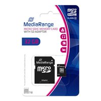 MediaRange Micro Secure Digital Card, 32GB, micro SDHC, MR959, UHS-I U1 (Class 10), s adaptrem