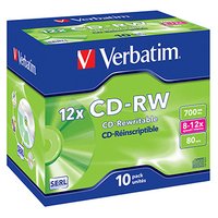Verbatim CD-RW, 43148, SERL Scratch Resistant, 10-pack, 700MB, 12x, 80min., 12cm, bez monosti potis