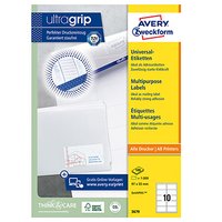 Avery Zweckform etikety 97 x 55 mm, A4, bl, 10 etiket, baleno po 100 ks, 3679, pro laserov a inko