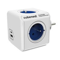 Cubenest - PowerCube, 0.1m, Original USB PD 20W, A+C, modr, POWERCUBE, 4 zsuvky, USB A+C, Power De