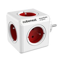 Cubenest - PowerCube, 0.1m, ORIGINAL USB, erven, POWERCUBE, 5x zsuvka