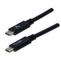 Logo USB kabel (3.2 gen 1), USB C samec - USB C samec, 1m, 5 Gb/s, 5V/3A, ern, blistr, DOPRODEJ