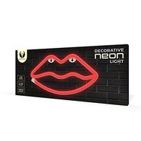 Neon LED Light LIPS red Bat + USB FLNE08 Forever Light