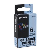 Casio originln pska do tiskrny ttk, Casio, XR-6X1, ern tisk/prhledn podklad, 6mm