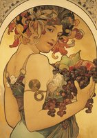 Pohled Alfons Mucha   Fruit, krtk